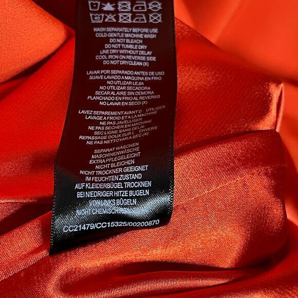 City Chic Womens Sassy Pose Dress Plus Size XXL 24 Orange Red Back Zip Lined NWT - Picture 7 of 8